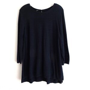 Talbots Tunic Top Women's Petite Plus Size 3X Blue 3/4 Sleeve Stretch